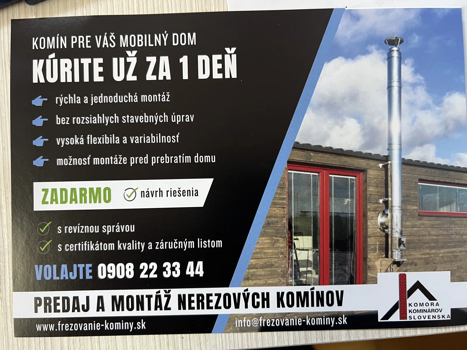 Trojvrstvové nerezové komíny